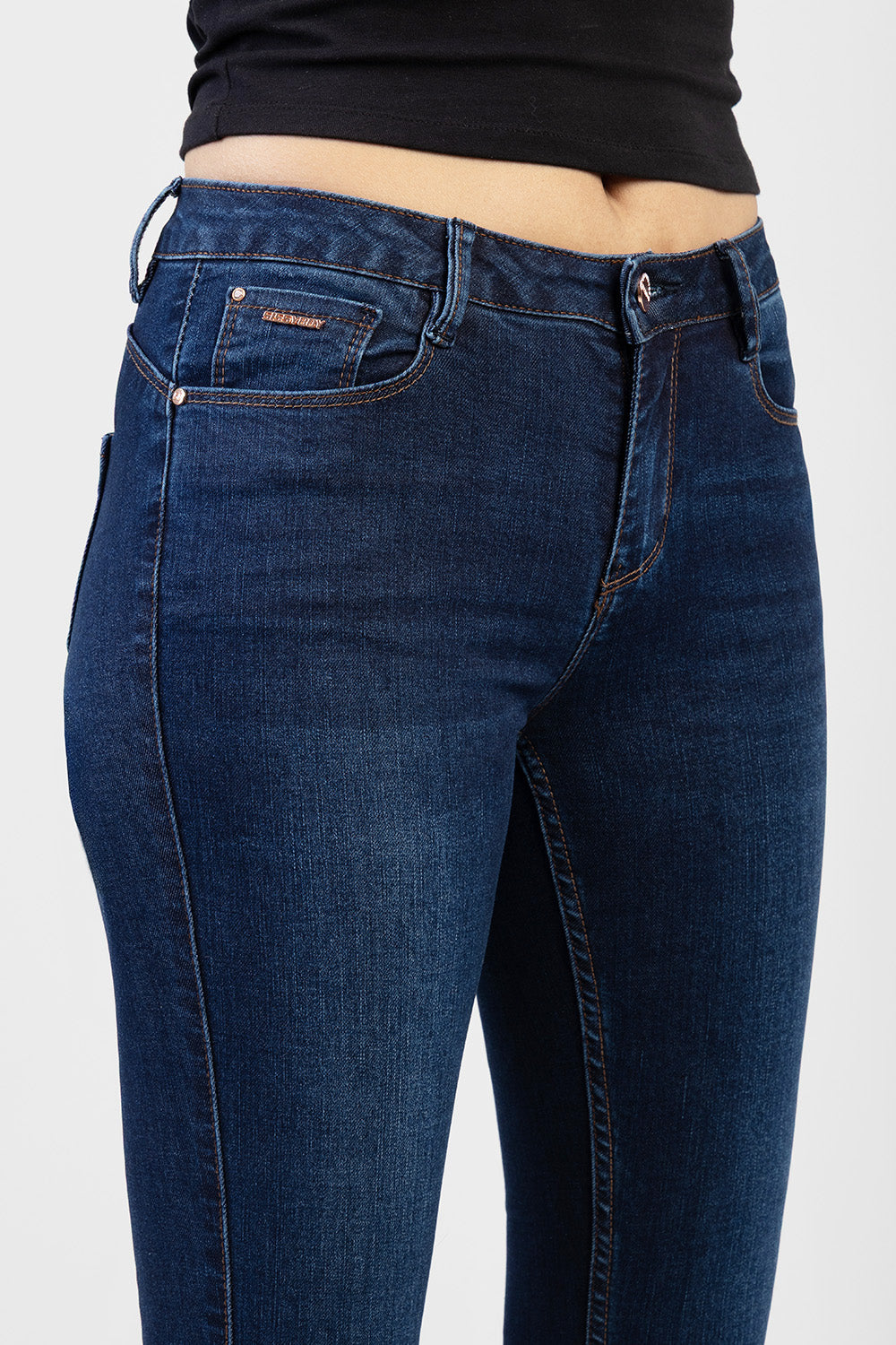 Logan Axel Dark Vintage Skinny Denim - Dark Wash