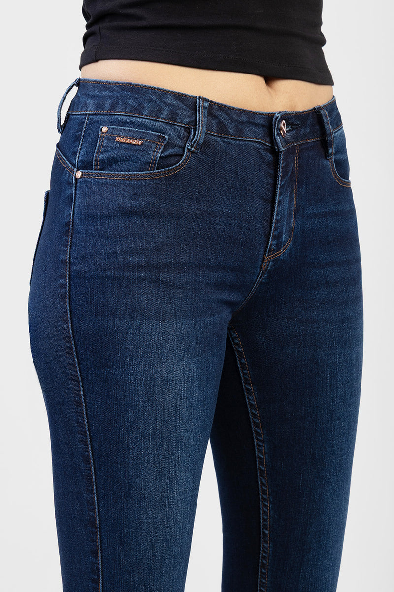 Logan Axel Dark Vintage Skinny Denim - Dark Wash