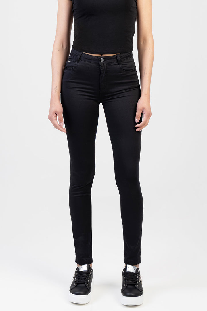 Mid-Waist Skinny Jean - Black
