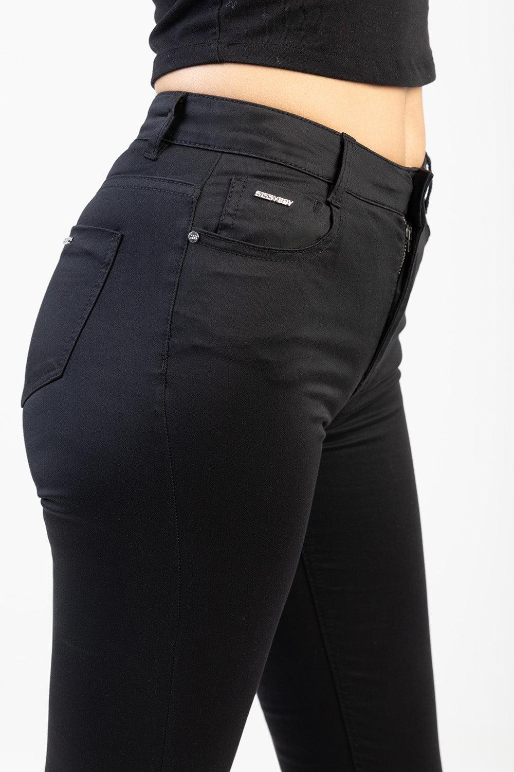 Mid-Waist Skinny Jean - Black