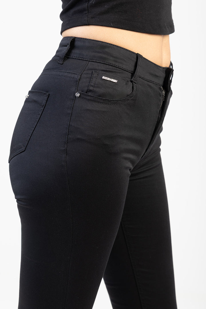 Mid-Waist Skinny Jean - Black