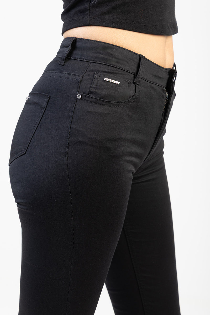 Mid-Waist Skinny Jean - Black