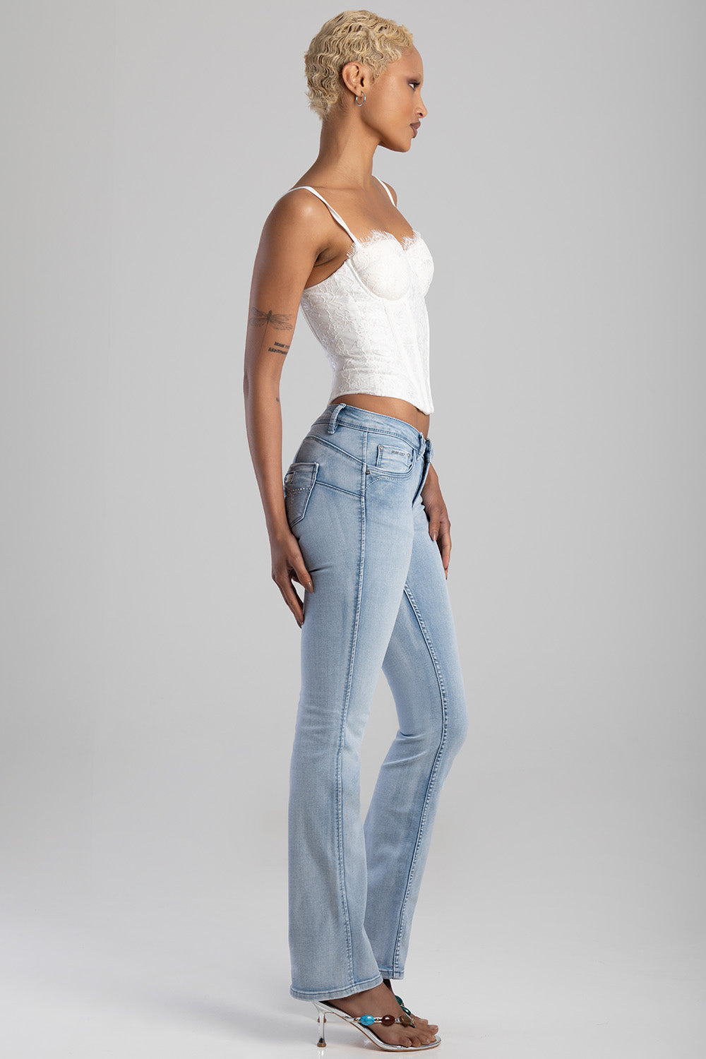 Southern Bumbooster Bootleg Denim - Light Wash