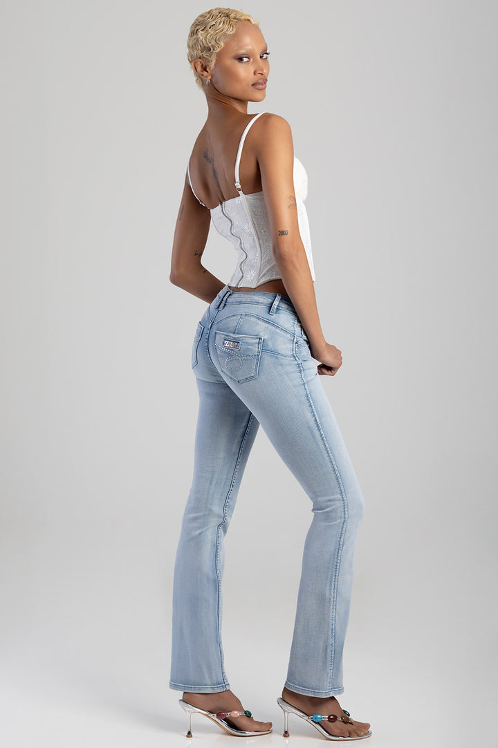 Southern Bumbooster Bootleg Denim - Light Wash