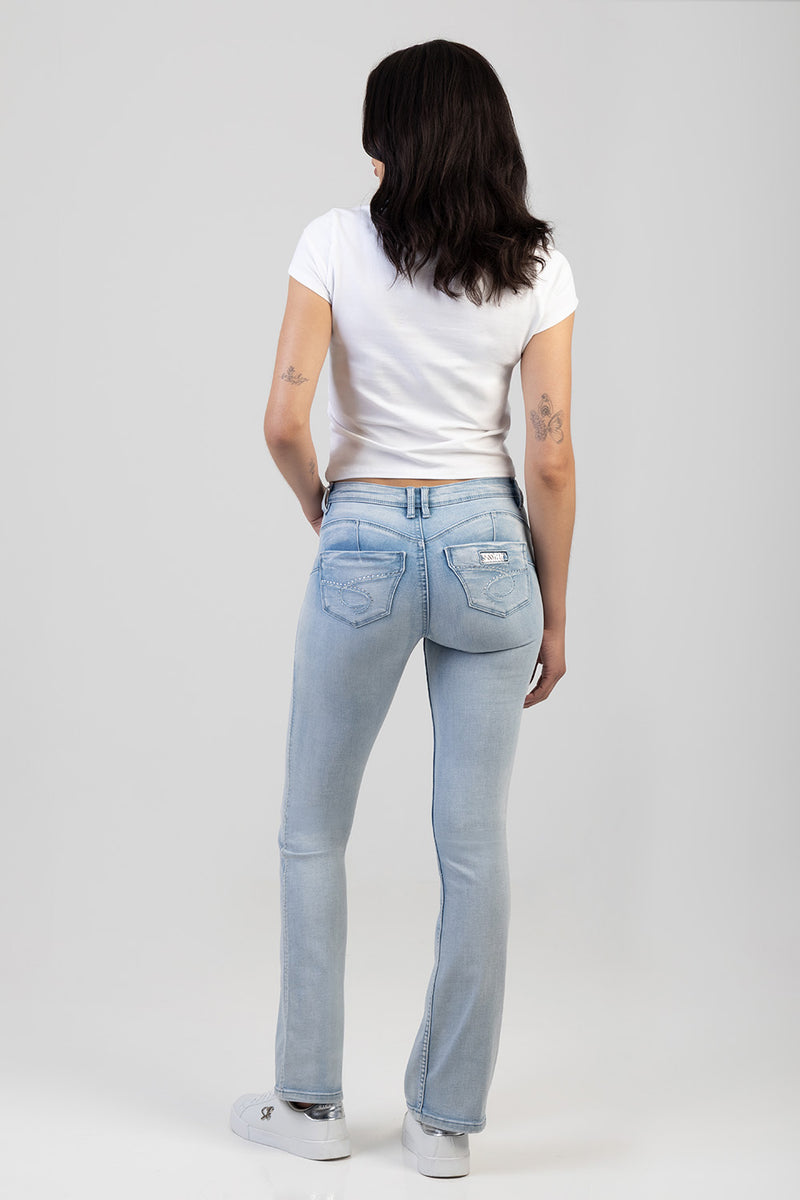 Southern Bumbooster Bootleg Denim - Light Wash