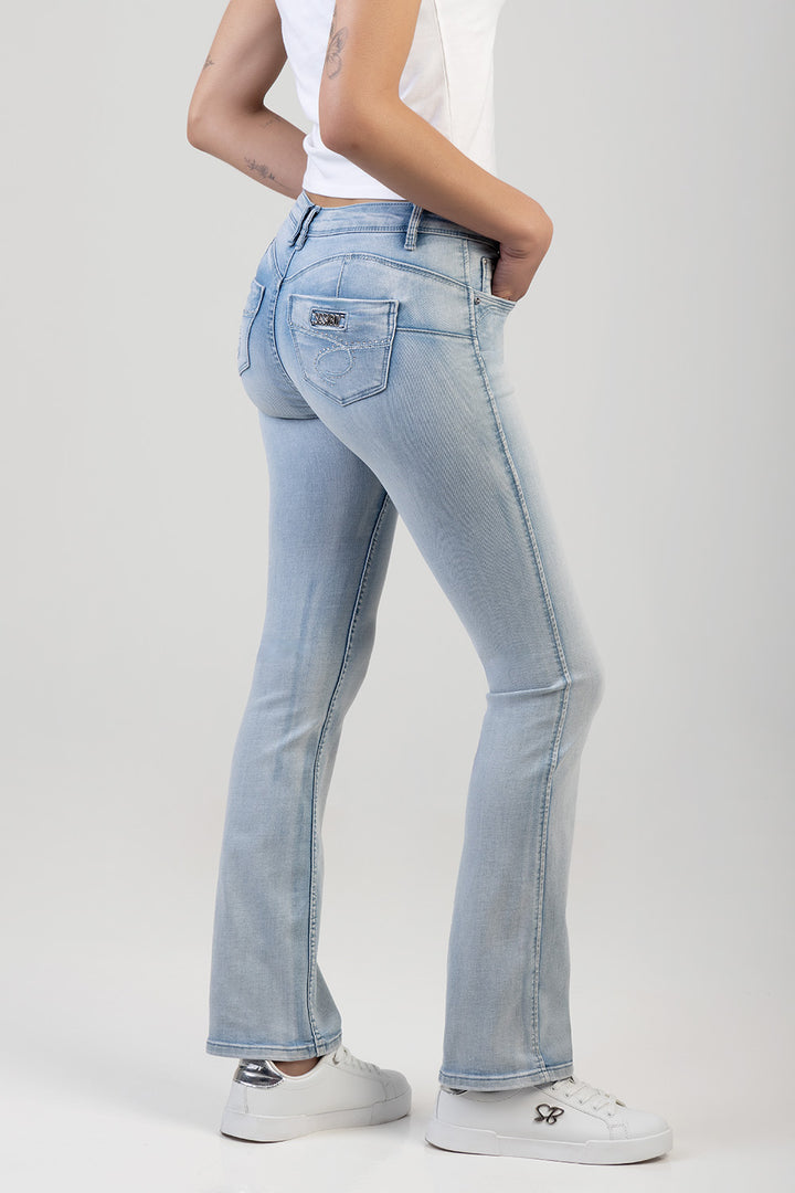 Southern Bumbooster Bootleg Denim - Light Wash