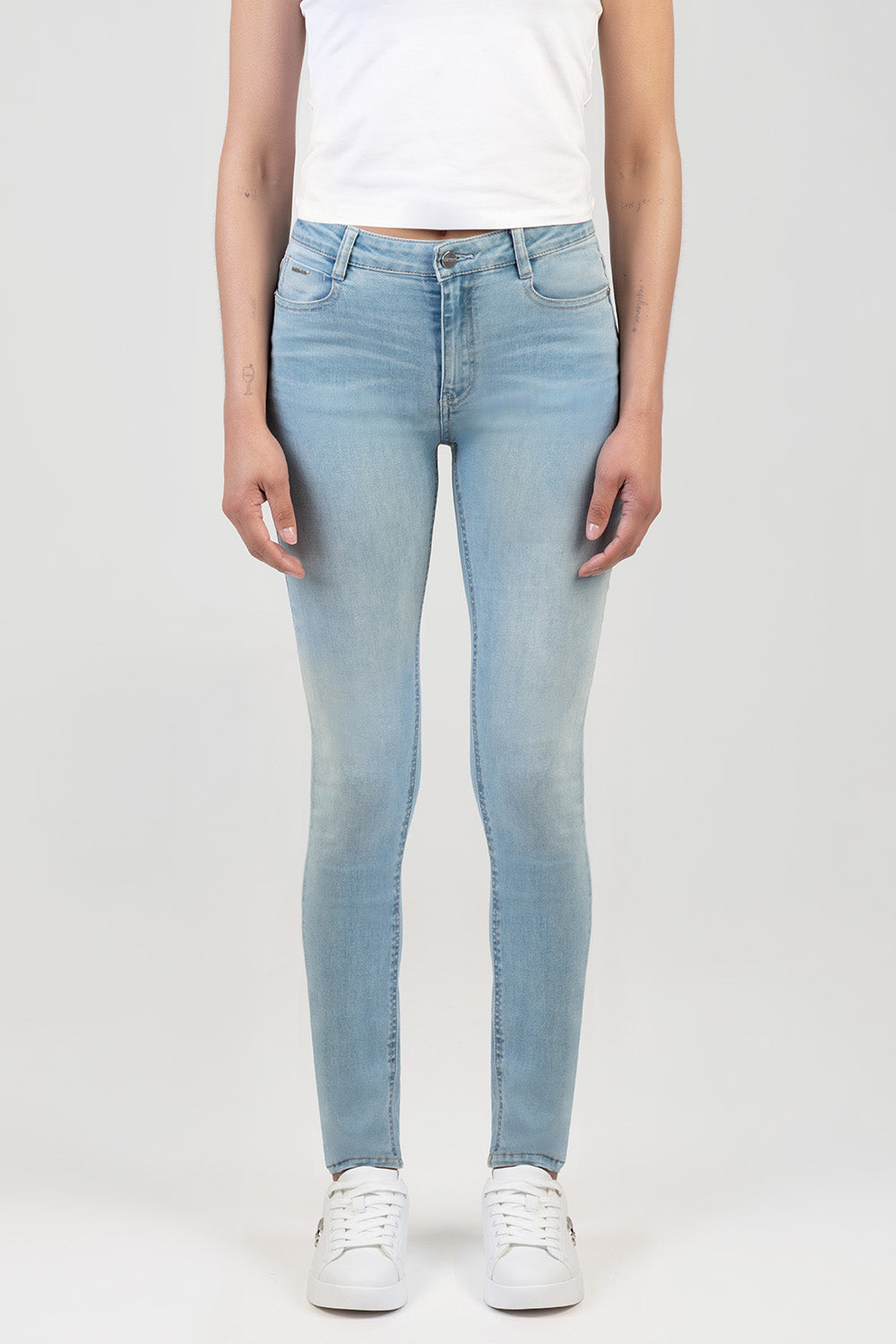 Renee Mid Waist Skinny Denim - Light Wash