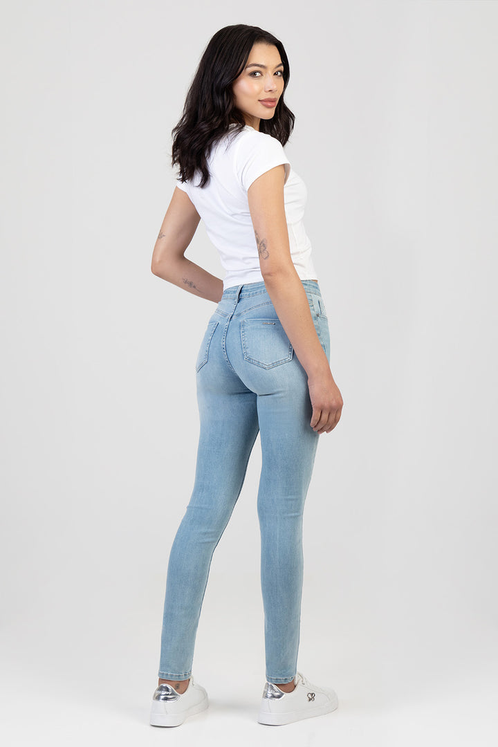 Renee Mid Waist Skinny Denim - Light Wash