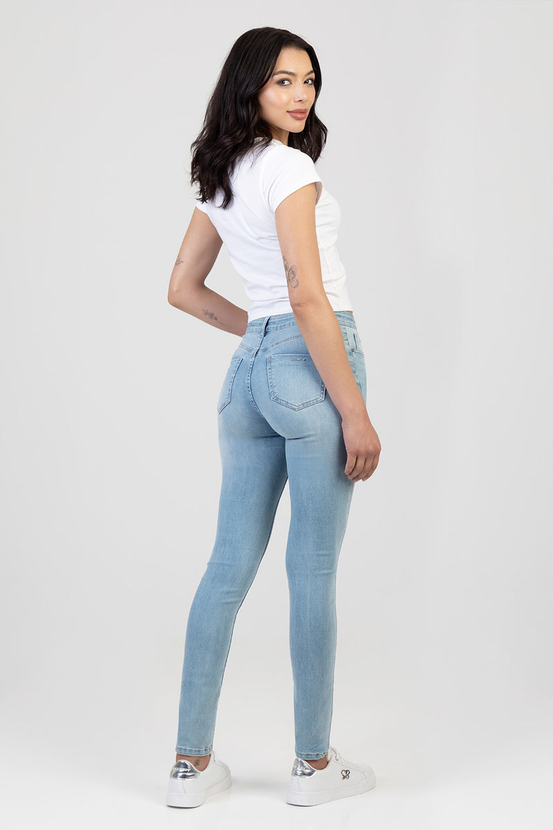 Renee Mid Waist Skinny Denim - Light Wash