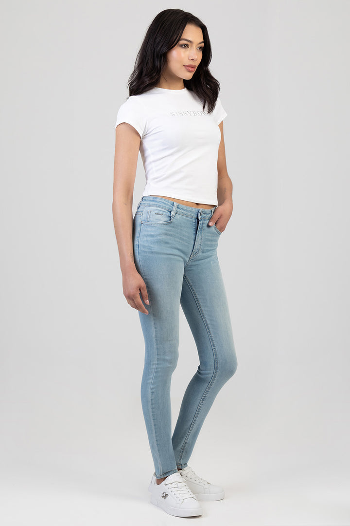 Renee Mid Waist Skinny Denim - Light Wash