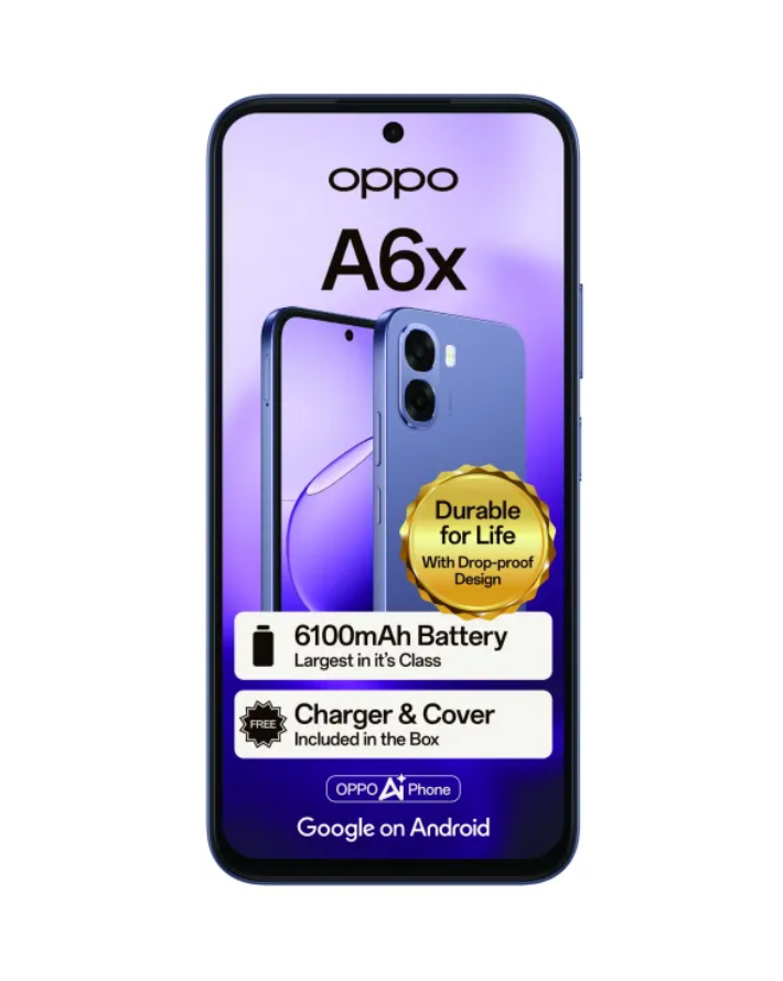 A6X 4/64GB 4G Dual Sim Cellphone - Purple