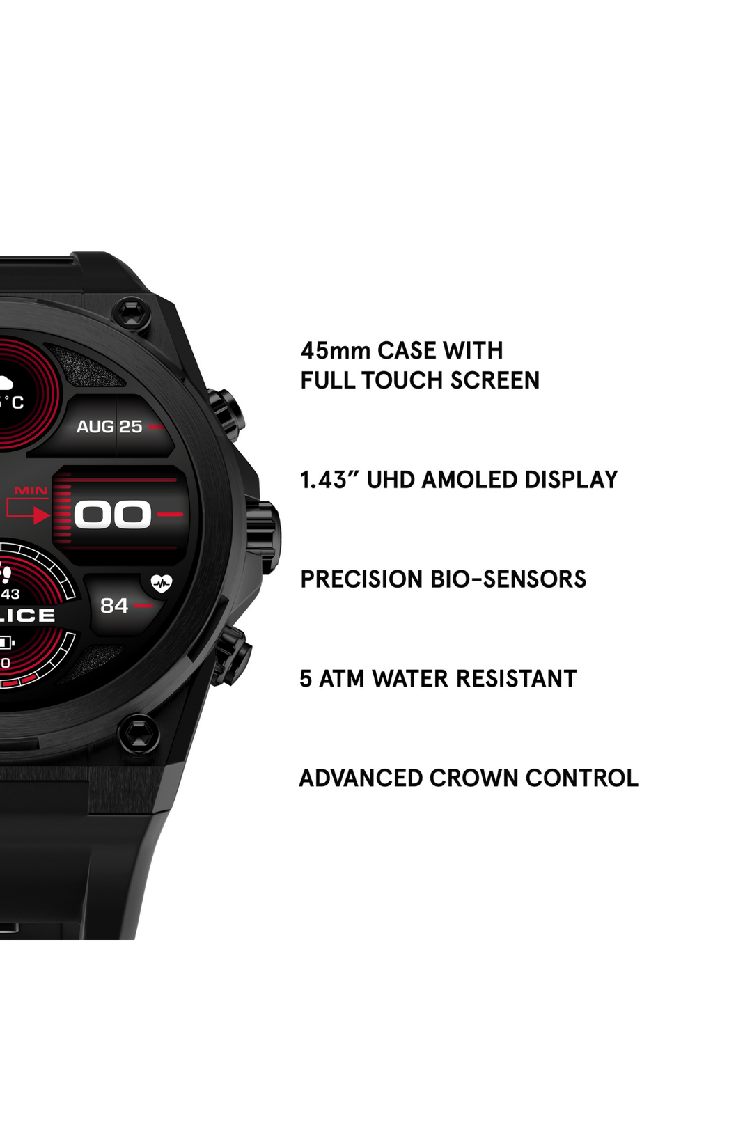 Police Smart Watch Set