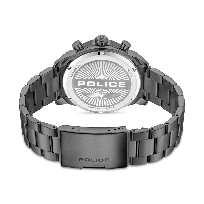 Gunmetal Case & Green Dial Watch With Gunmetal Strap