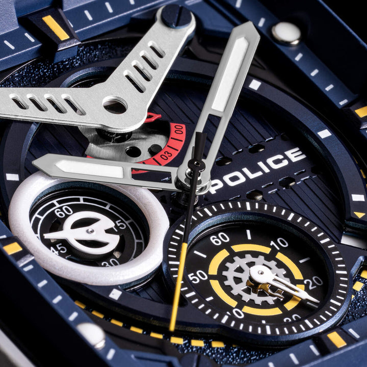 Transparent Case & Blue Dial Watch With Silicone Strap