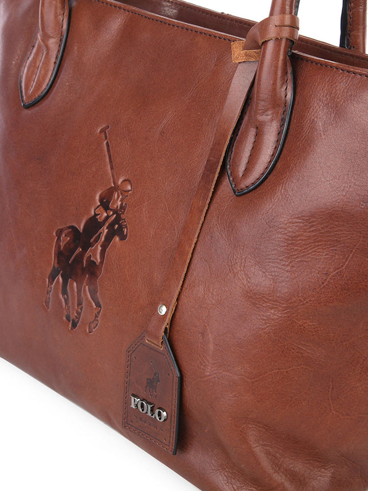 Colorado Leather Tote Bag - Brown