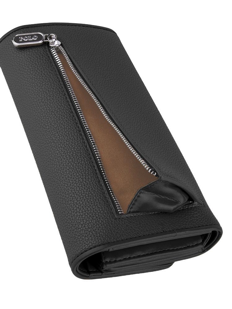 Lyon Trifold Purse - Black