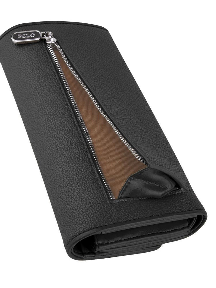 Lyon Trifold Purse - Black