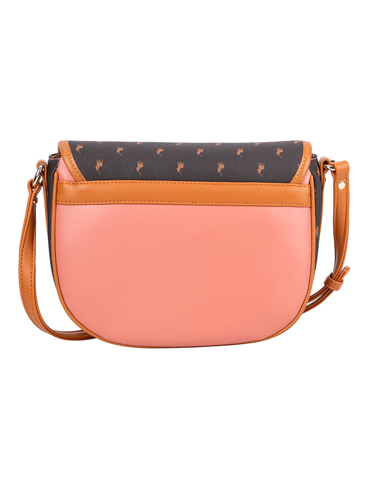 Casablanca Saddle Crossbody Bag - Coral