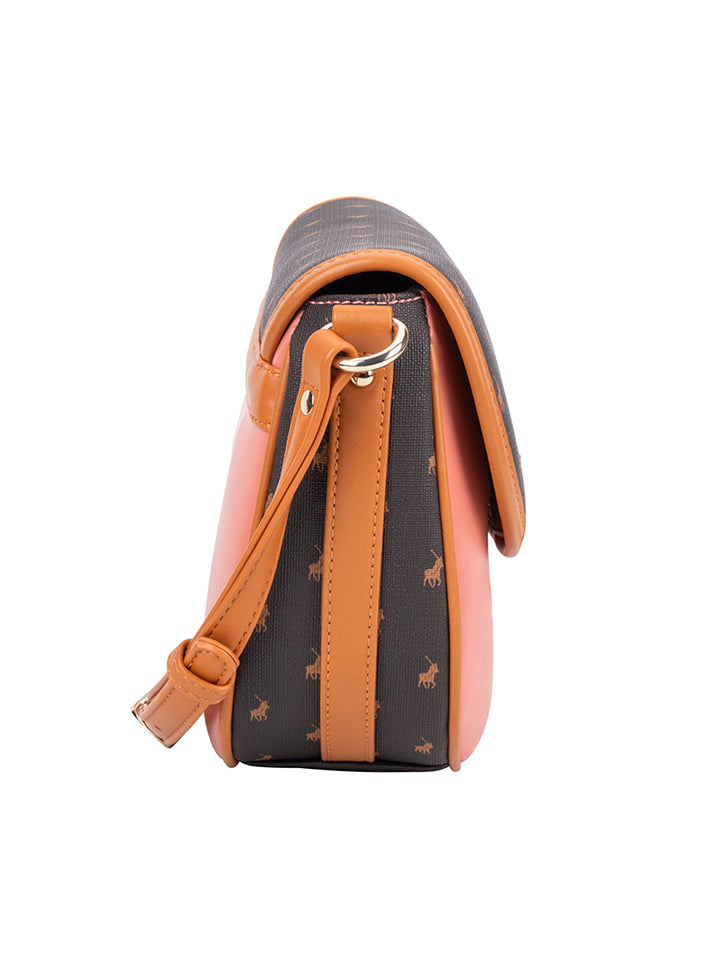 Casablanca Saddle Crossbody Bag - Coral