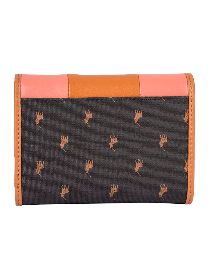 Casablanca Compact Trifold Purse - Coral