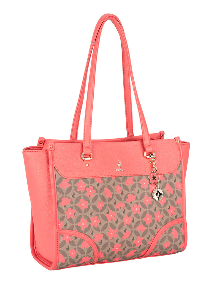Meadow Tote Bag - Coral