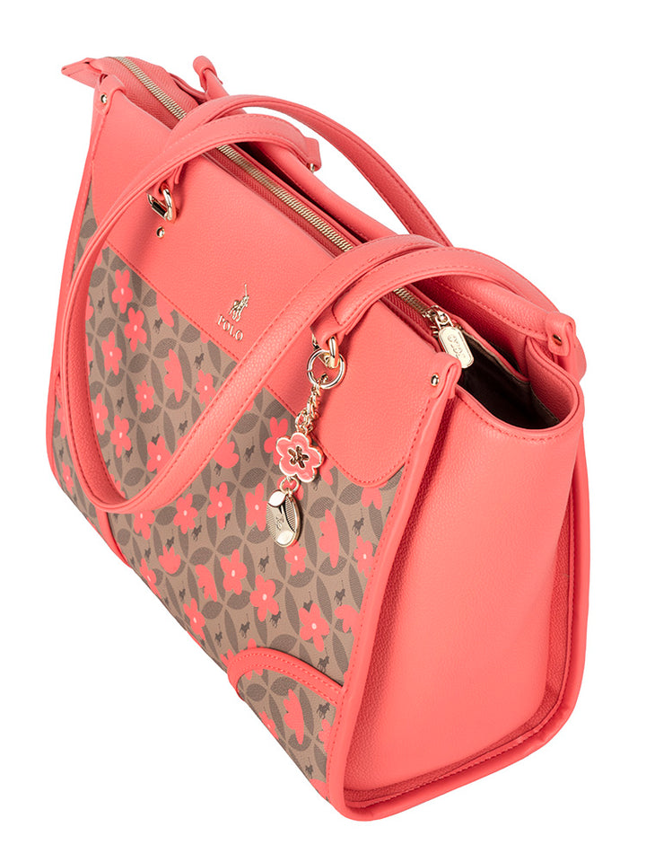 Meadow Tote Bag - Coral