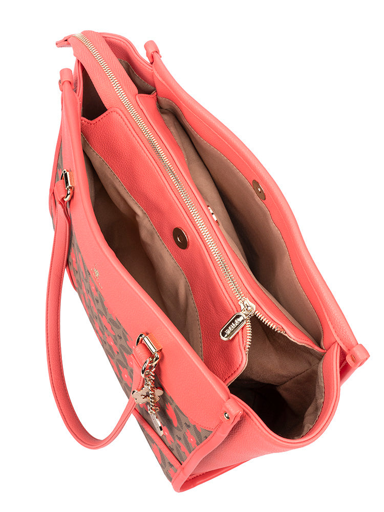 Meadow Tote Bag - Coral