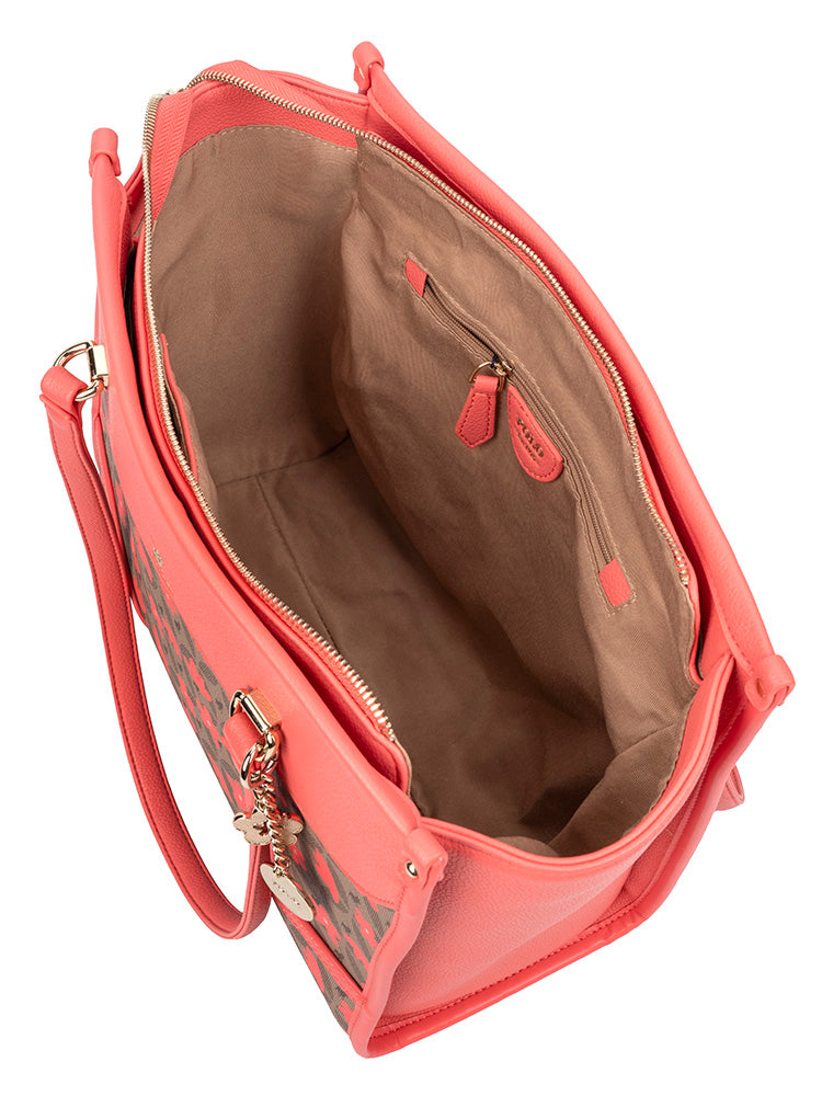 Meadow Tote Bag - Coral