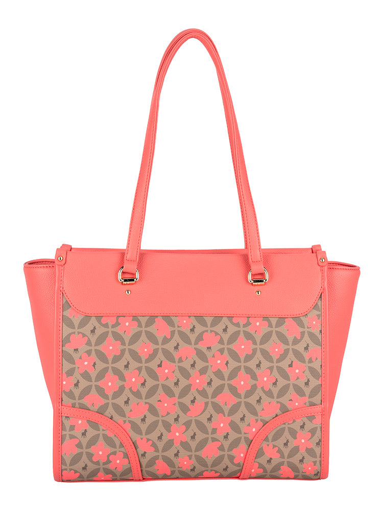 Meadow Tote Bag - Coral