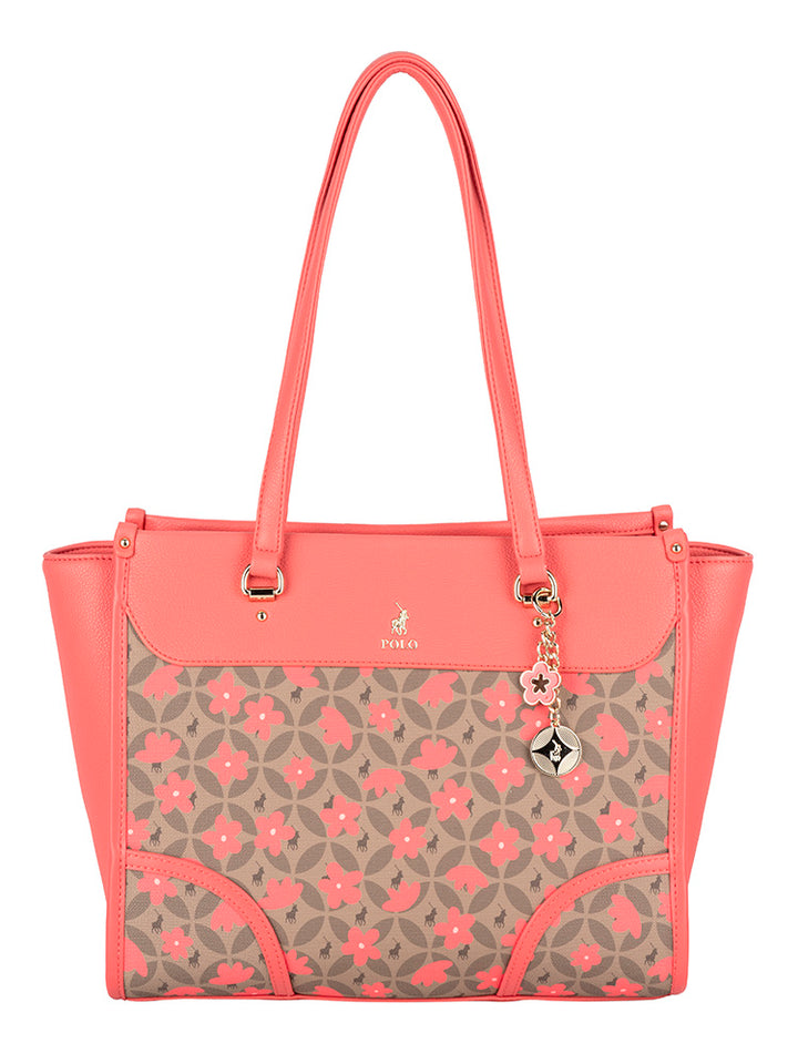 Meadow Tote Bag - Coral