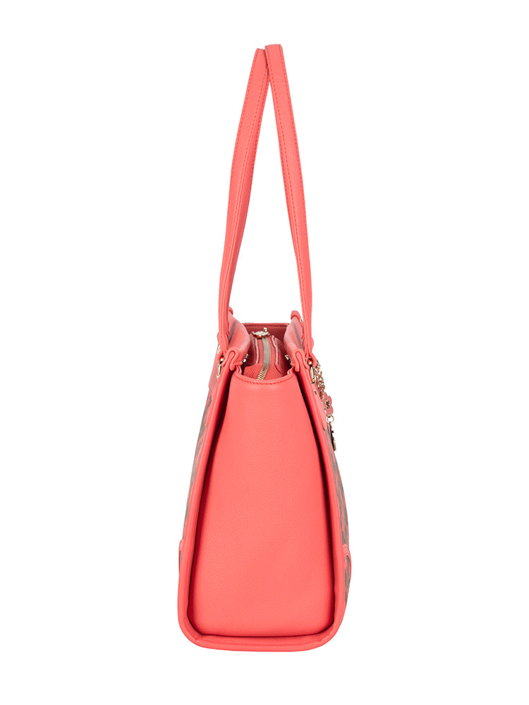 Meadow Tote Bag - Coral