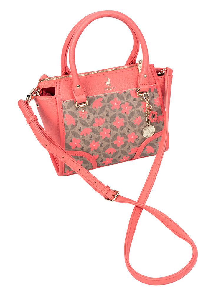 Meadow Smaller Shopper Crossbody Bag - Coral