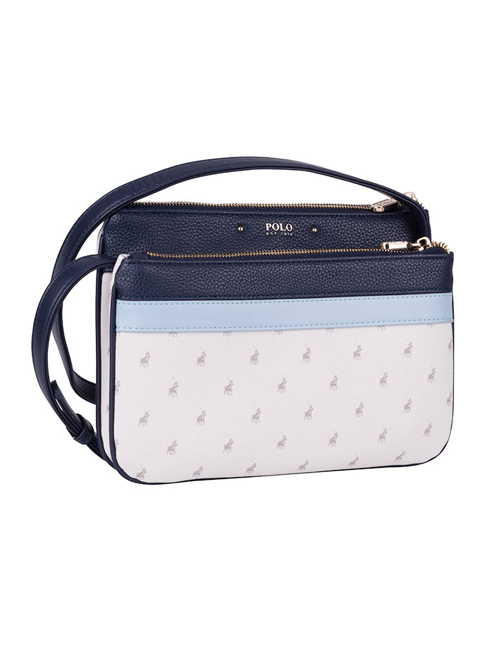 Kensington Double Pocket Sling Bag - Blue