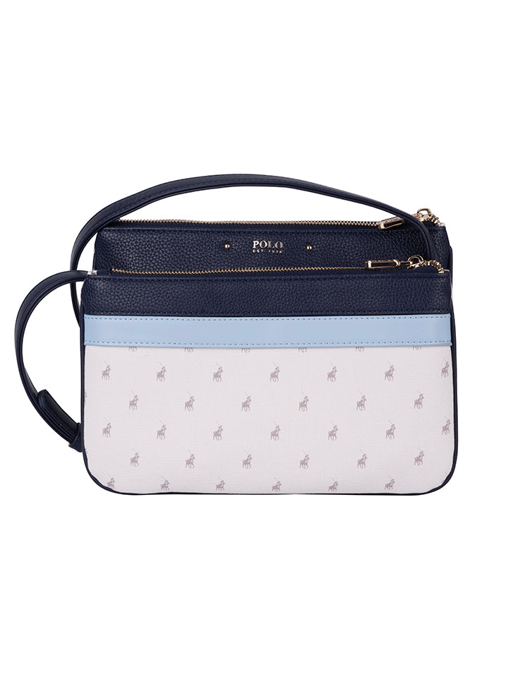 Kensington Double Pocket Sling Bag - Blue