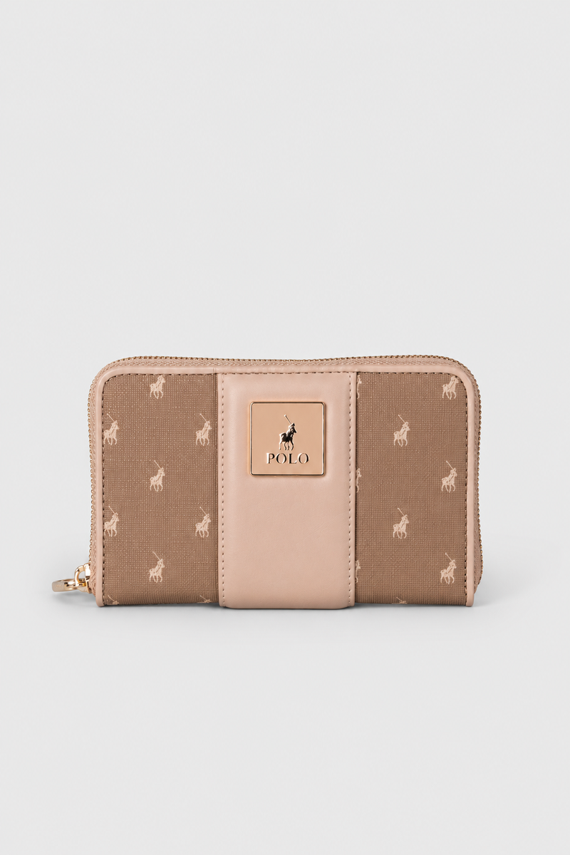 Kensington Medium Zip Around Purse - Mushroom