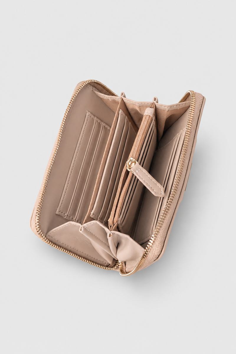 Kensington Medium Zip Around Purse - Mushroom