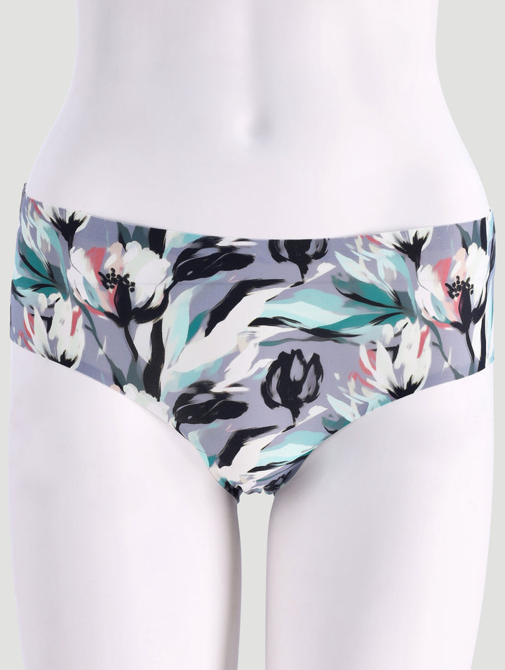 3 Pack Seamless Boyleg Panties - Floral/Rose/Black