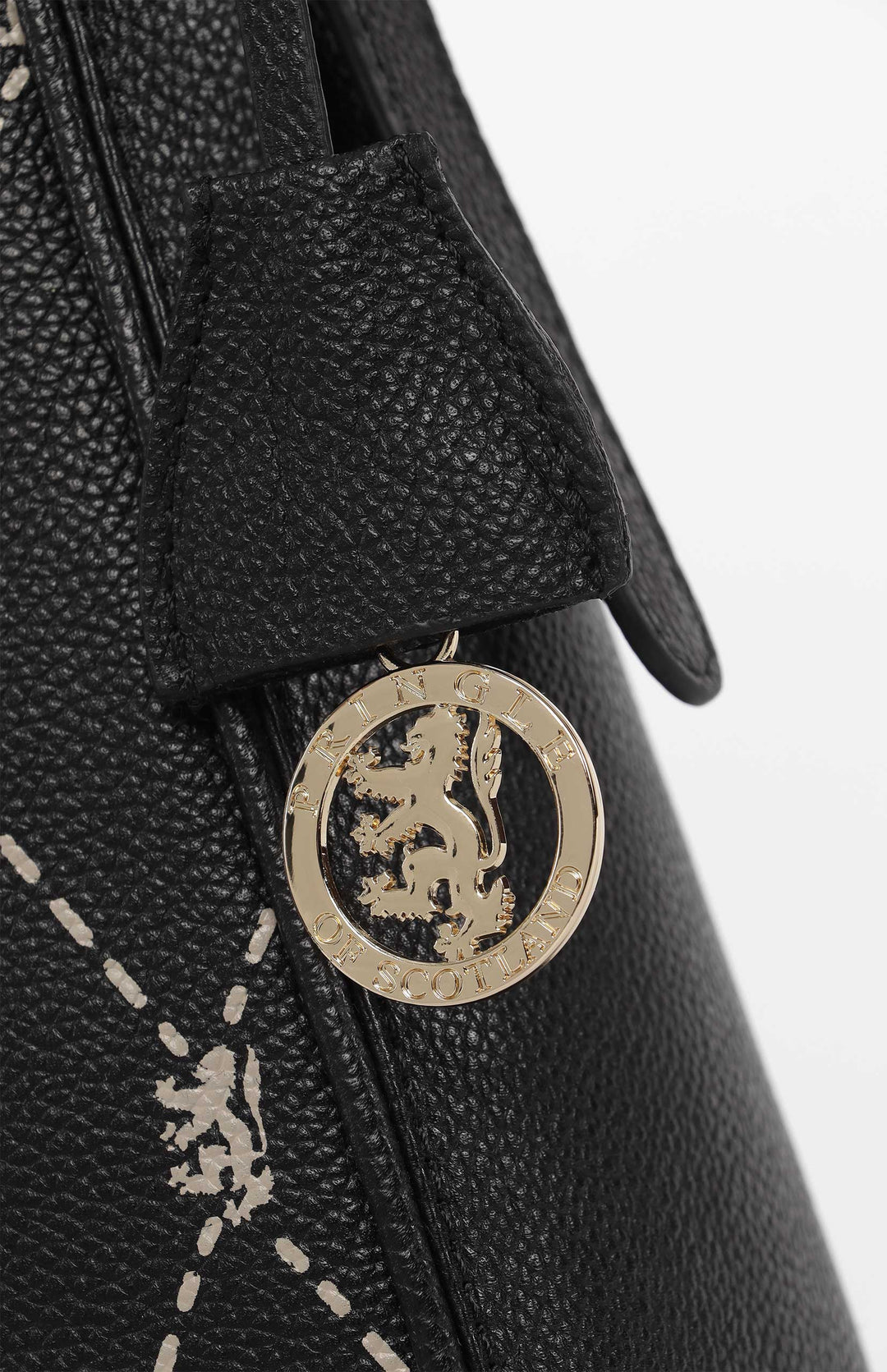 Argyle Print Hobo Bag - Black