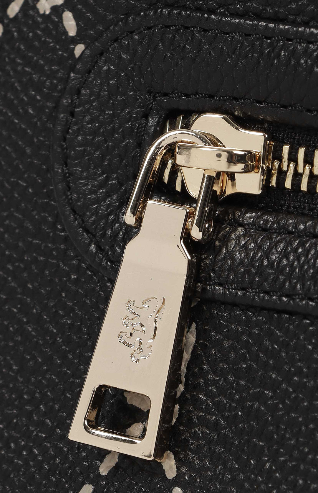 Argyle Print Flapover Crossbody Bag - Black