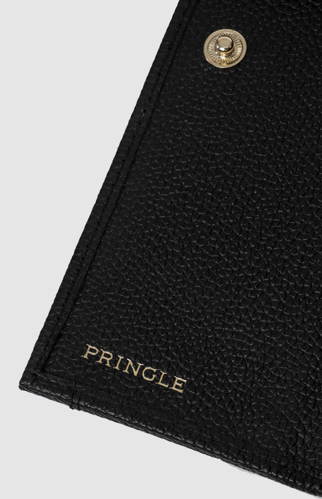 Argyle Print Flapover Purse - Black