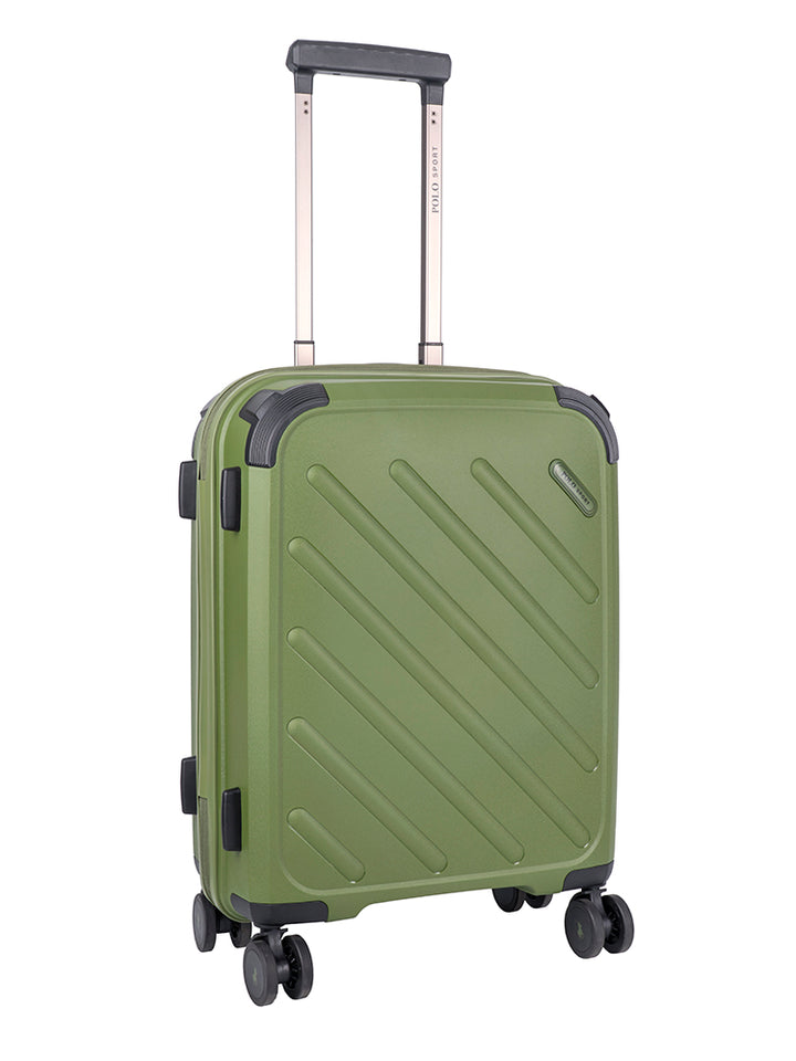 Sport Hard Shell Carry On Trolley Case - Green