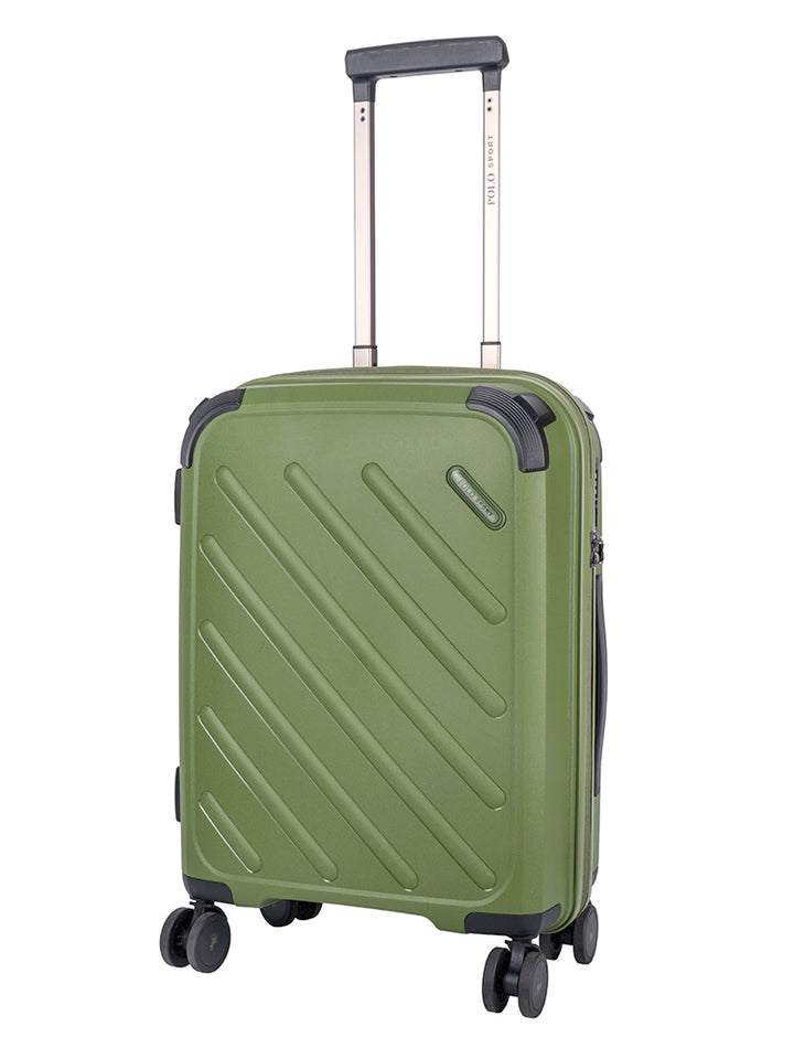 Sport Hard Shell Carry On Trolley Case - Green