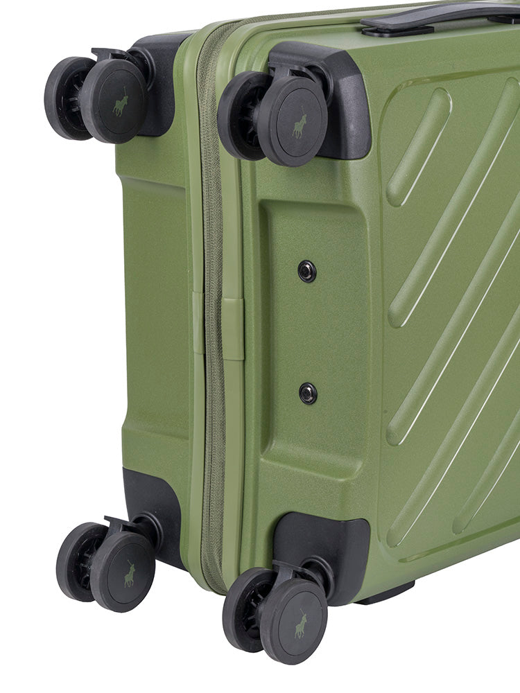 Sport Hard Shell Carry On Trolley Case - Green