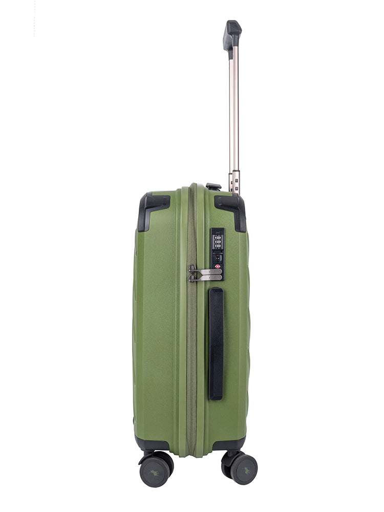 Sport Hard Shell Carry On Trolley Case - Green