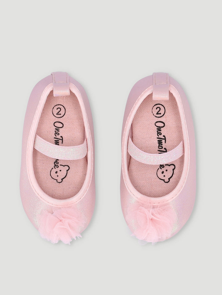 Baby Girls 3D Flower Pump - Pink