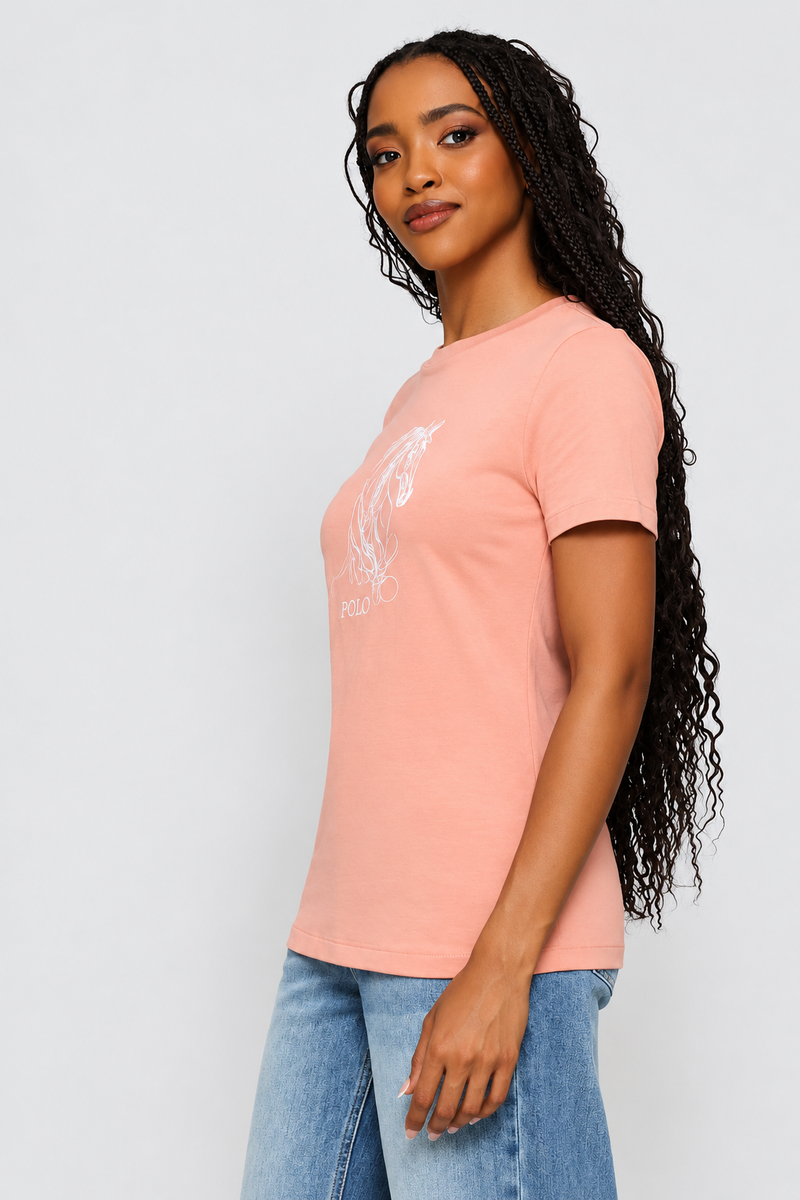 Polly Printed T-Shirt - Rose