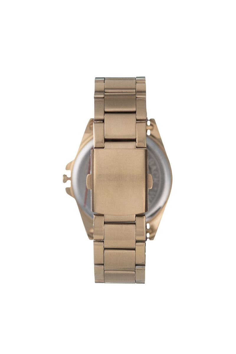 42mm Gold Case With Black Dial & Gold Metal Bracelet Watch - Black