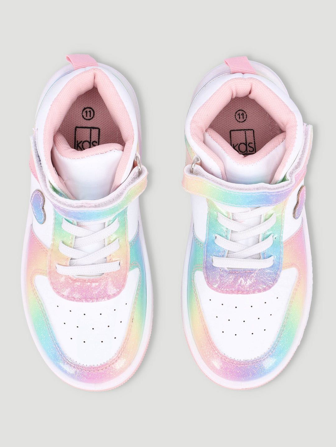Pre-Girls Rainbow Glitter High-Top Sneaker