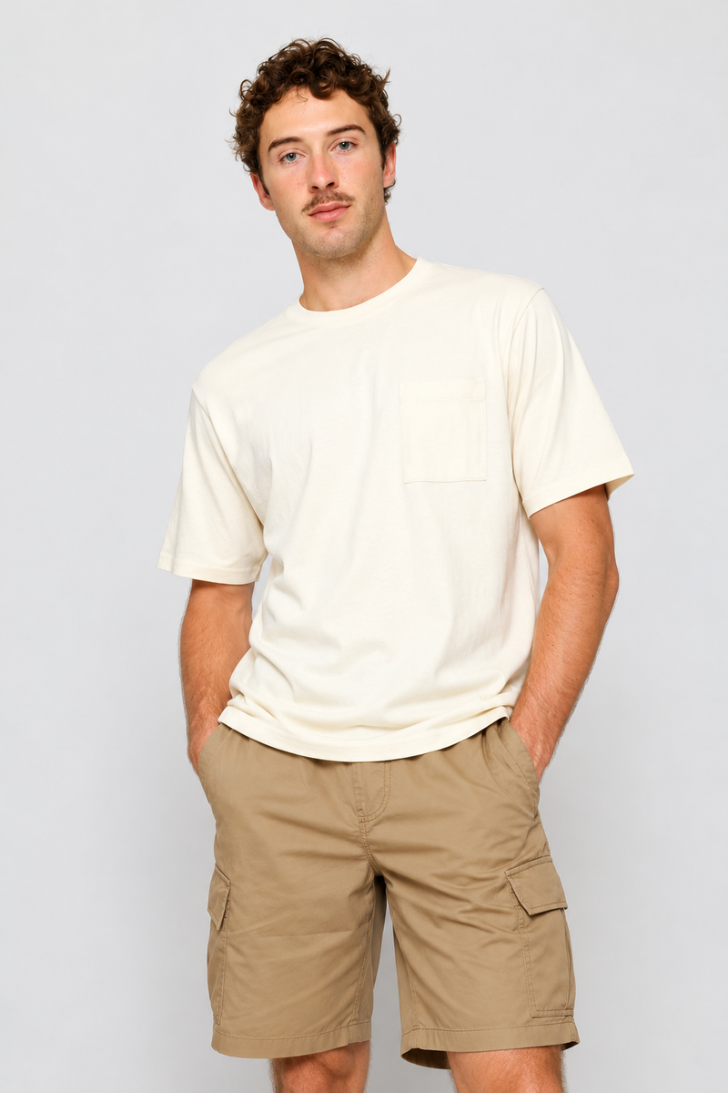 Heavy Weight Pocket Tee - Ecru