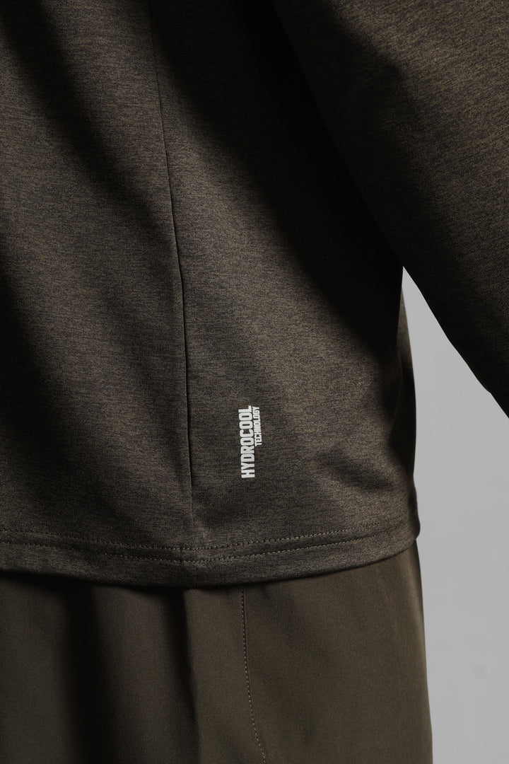 S ACTIVE 1/4 ZIP Active Top - Fatigue